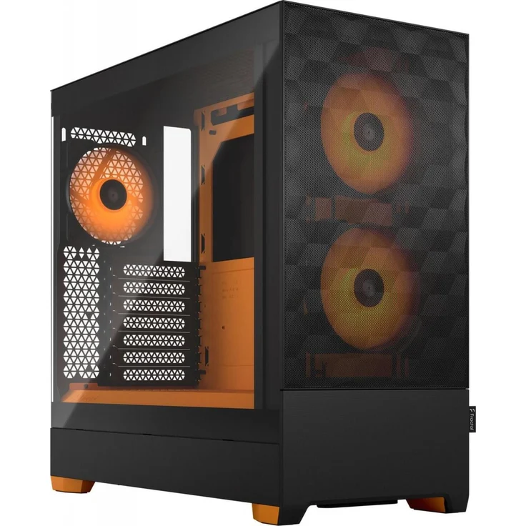 Fractal Design Pop Air RGB - Orange Core TG Clear Tint (Midi-Tower-Gehäuse mit Seitenfenster und ...