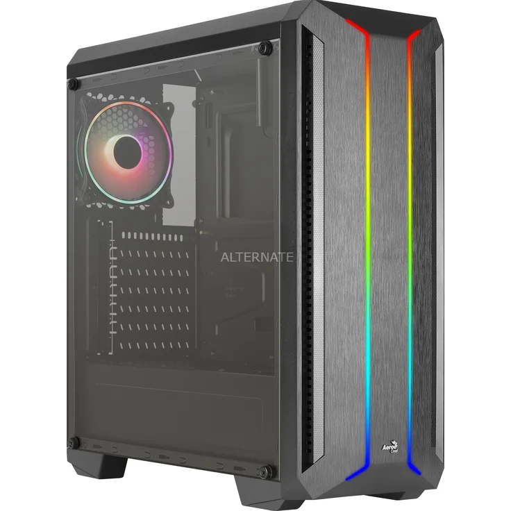 Aerocool Skyline ARGB Tower-Gehäuse, schwarz, Seitenteil aus Acryl – Bild 1
