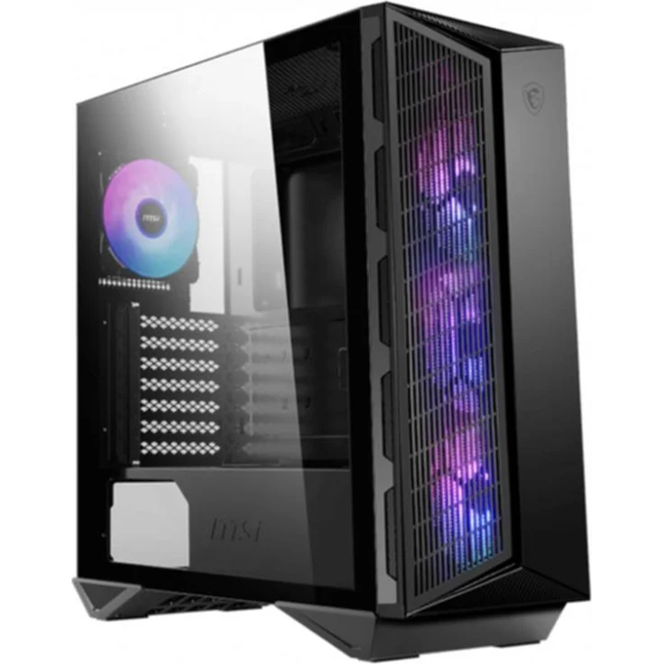 MSI MPG GUNGNIR 111R Mid-Tower ATX Gehäuse (2X USB 3.1 Anschluss, 4X 120mm A-RGB Fan im Lieferumfang, schwarz, A-RGB) – Bild 7