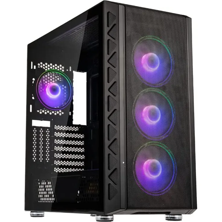 Kolink Citadel Mesh ARGB Midi-Tower PC Gehäuse E ATX Gehäuse RGB PC-Gehäuse, Tempered Glass Computergehäuse für PC, Midi Tow