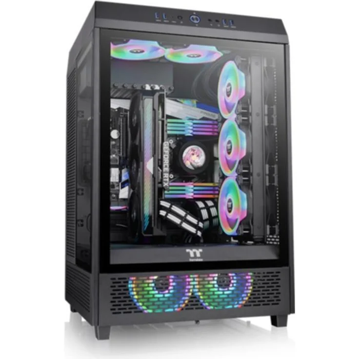 Thermaltake The Tower 500 Black Tower-Gehäuse, schwarz, Tempered Glass – Bild 4
