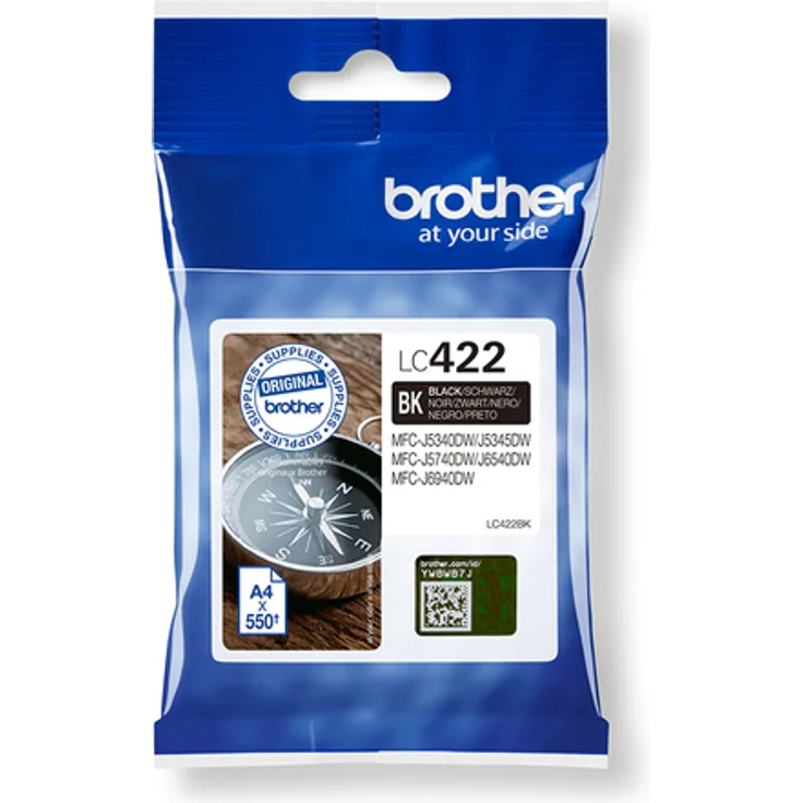 Brother LC-422BK Druckerpatrone 1 Stück(e) Original Schwarz – Bild 1