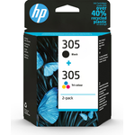 HP 305 - 2er-Pack - Schwarz, Farbe (Cyan, Magenta, Gelb) - Original - Blisterverpackung - Tintenpatrone - für Deskjet 1255, 23XX, 27XX, 41XX, DeskJet Plus 41XX, Envy 60XX, 6420, ENVY Pro 64XX - Preisvergleich