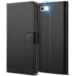 HOOMIL iPhone 7 Hülle, iPhone 8 Hülle [Sorgfältig Hergestellt] Handyhülle iPhone SE 2022/2020 Hülle Leder Flip Case Brieftasche Etui Schutzhülle für iPhone SE 2022 5G Cover - Schwarz