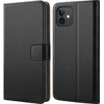 HOOMIL Handyhülle für iPhone 11 Hülle Leder [Nr. 1 Handwerk] Flip Case Cover Schutzhülle für Apple iPhone 11 Case, Schwarz