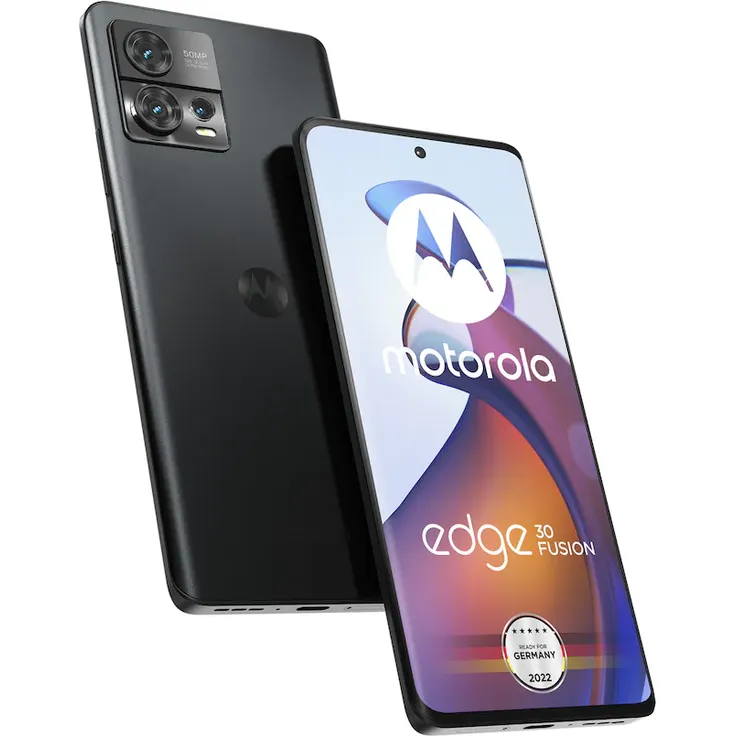 Motorola Edge 30 Fusion 5G Smartphone 16,637cm (6,55 Zoll) POLED-Display, 128GB interner Speicher, 8GB RAM, Dual-SIM, Android 12, Cosmic Grey – Bild 1