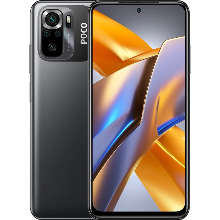Xiaomi POCO M5s Smartphone 16,332cm (6,43 Zoll) AMOLED-Display, 64GB interner Speicher, 4GB RAM, Dual-SIM, Android 12, Grau – Bild 1