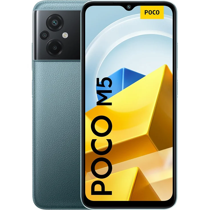 Xiaomi POCO M5 Smartphone 16,713cm (6,58 Zoll) IPS-Display, 64GB interner Speicher, 4GB RAM, Dual-SIM, Android 12, Grün – Bild 1