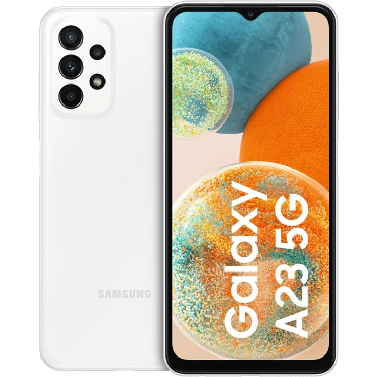 Samsung Galaxy A23 5G Smartphone 16,764 cm (6,6 Zoll) TFT-Display, 64GB interner Speicher, 4GB RAM, Dual-SIM, Android 12, Weiß – Bild 1