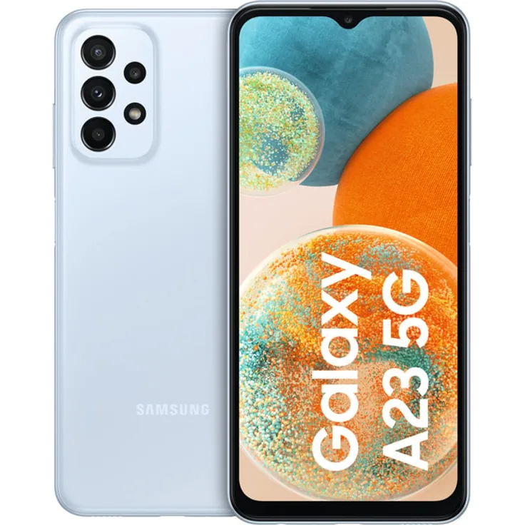 Samsung Galaxy A23 5G Smartphone 16,764 cm (6,6 Zoll) TFT-Display, 64GB interner Speicher, 4GB RAM, Dual-SIM, Android 12, Blau