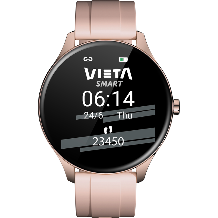 Vieta Pro #MOVE Smartwatch Damen, 43,8mm, Aluminiumgehäuse, Pink