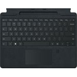 Microsoft Surface Pro Signature Keyboard mit Fingerabdruckleser mit Touchpad, Beschleunigungsmesser, Surface Slim Pen 2 Ablage- und Ladeschale, Deutsch, schwarz (8XF-00005)