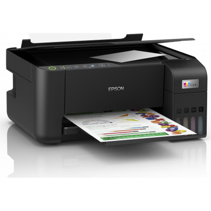 Epson EcoTank ET-2812 - Multifunktionsdrucker - Farbe - Tintenstrahl - nachfüllbar - A4 (Medien) - bis zu 10 Seiten-Min. (Drucken) - 100 Blatt - Wi-Fi - Schwarz – Bild 1