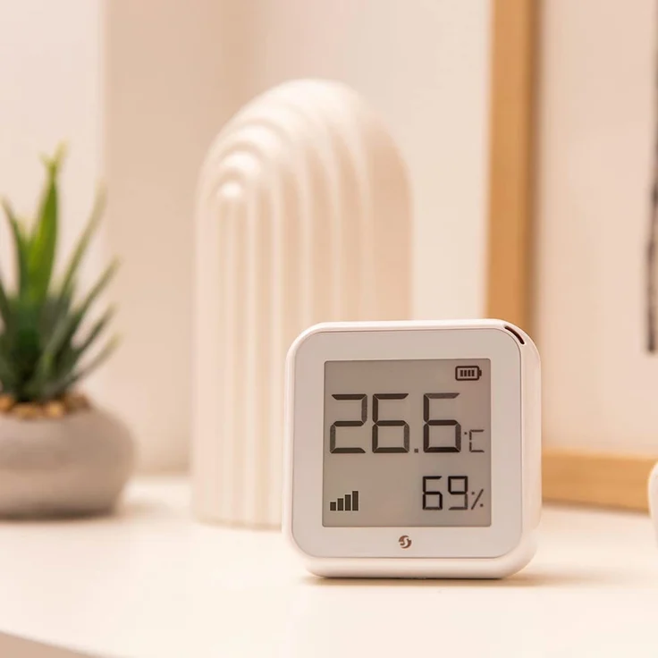 Home Shelly Sensor - Plus H&T - WLAN Temperatur & Feuchtigkeitssensor Akku Weiß – Bild 2