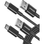 Anker Premium doppelt-geflochtenes Nylon Kabel [2 Stück], 1,8 m, schwarz (B8173011)