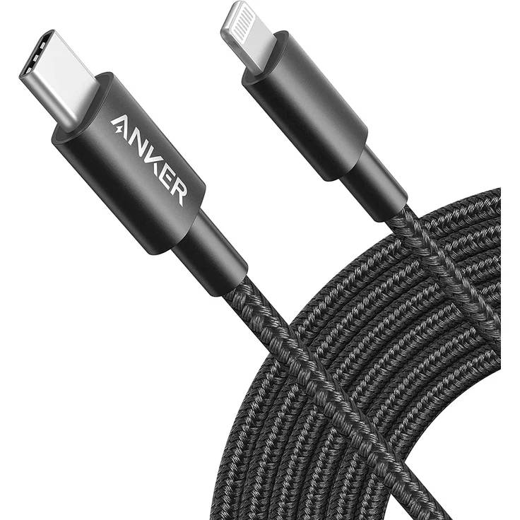 Anker 331 USB-C to Lightning Cable (Nylon), 3 m, schwarz (A8624011) – Bild 1