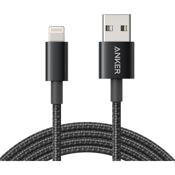 Anker 331 USB-A to Lightning Cable (Nylon), 1 m, schwarz (A8152012)