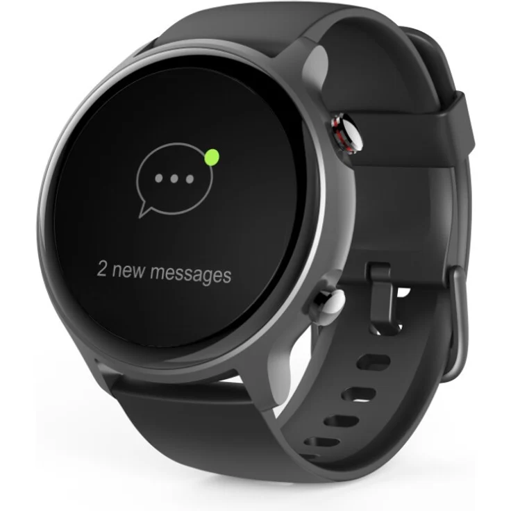 Hama Smartwatch Fit Watch 6910 Smartwatch GPS, Unisex, 46mm, Kunststoffgehäuse, Kunststoffarmband, Grau – Bild 2