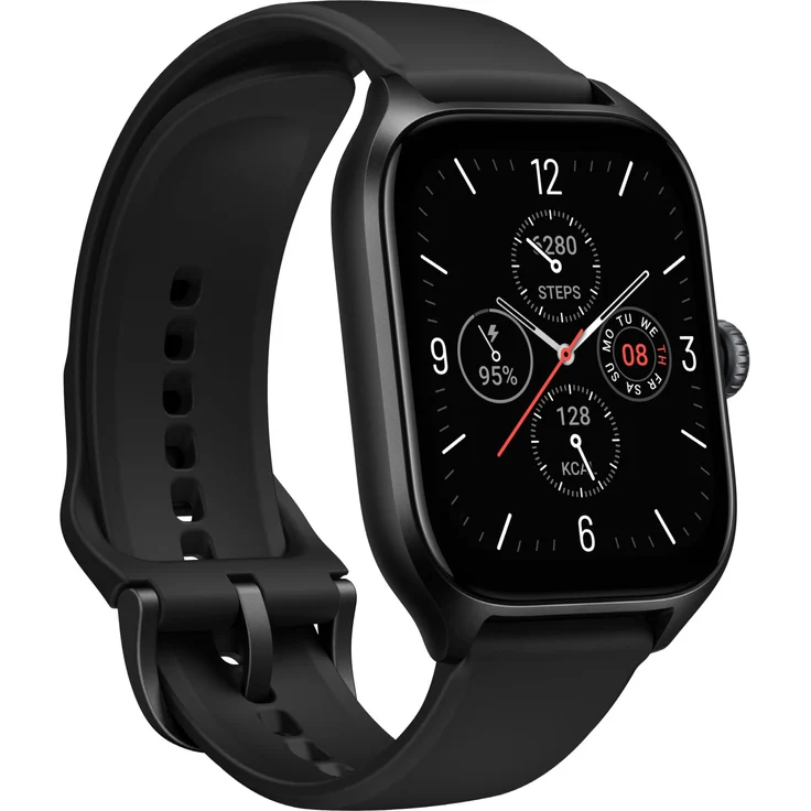Amazfit GTS 4 Smartwatch GPS, Unisex, Einheitsgröße, Kunststoffarmband, Infinite Black – Bild 3