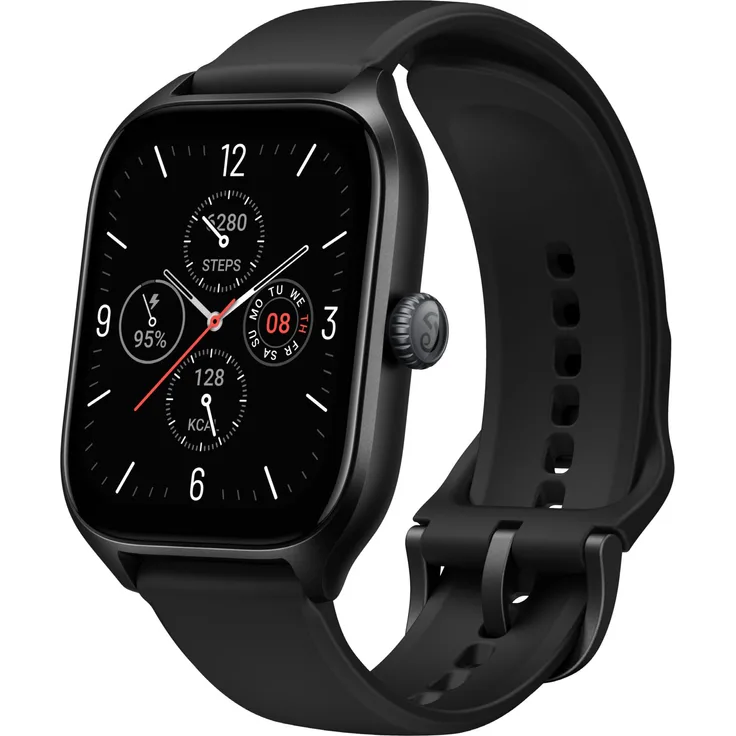 Amazfit GTS 4 Smartwatch GPS, Unisex, Einheitsgröße, Kunststoffarmband, Infinite Black