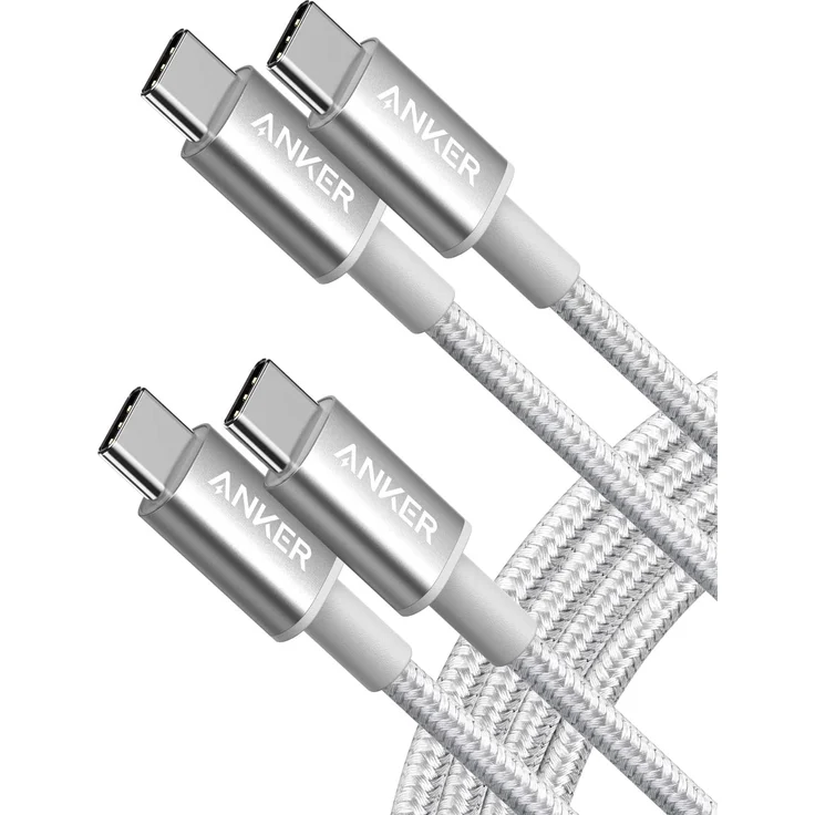 Anker 2 Pack New Nylon USB C to USB C Cable, 1,8 m, silber (B8753041) – Bild 1