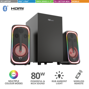 Bild für Trust GXT 635 Rumax Multiplatform RGB 2.1 Speaker Set 23927