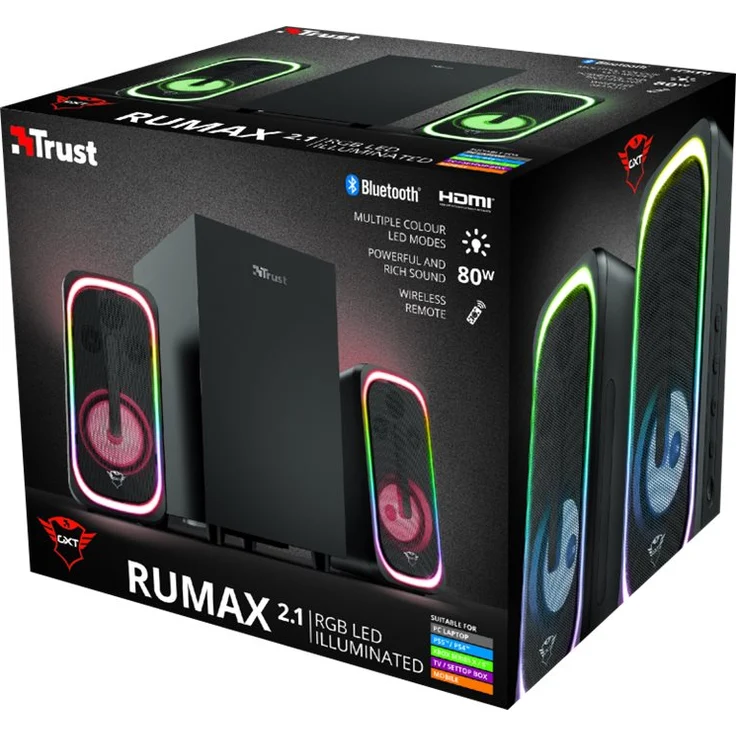 Trust GXT 635 Rumax Multiplatform RGB 2.1 Speaker Set 23927 – Bild 5
