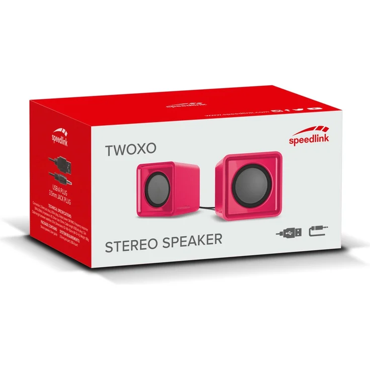 Speedlink TWOXO Stereo Lautsprecher Pink – Bild 6