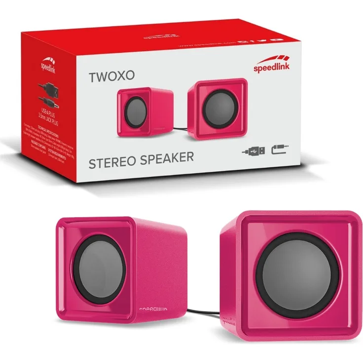 Speedlink TWOXO Stereo Lautsprecher Pink