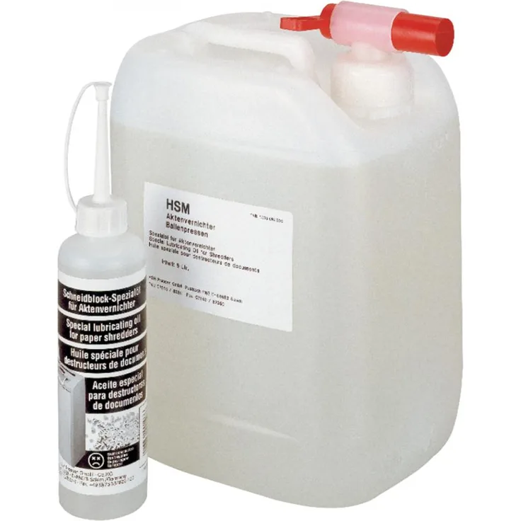 HSM Schmier- und Reinigungsöl für Aktenvernichter, 5 Liter Kanister