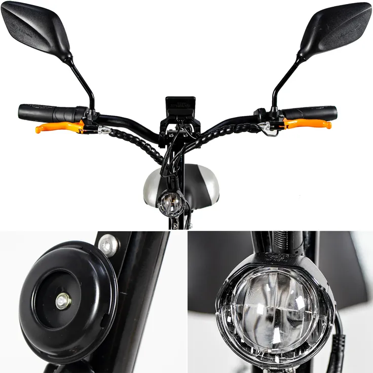 Rolektro E-Joy 20 E-Scooter, mit Straßenzulassung, Schwarz, 20 km/h - Preisvergleich – Bild 2