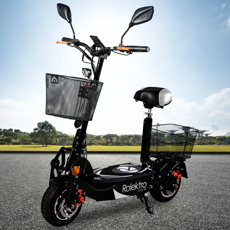 Rolektro E-Joy 20 E-Scooter, mit Straßenzulassung, Schwarz, 20 km/h - Preisvergleich – Bild 3