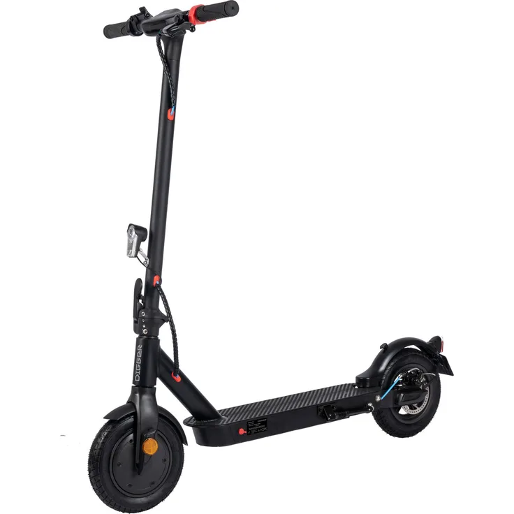 DIGGER ES3 E-Scooter, mit Straßenzulassung, Schwarz, 20 km/h