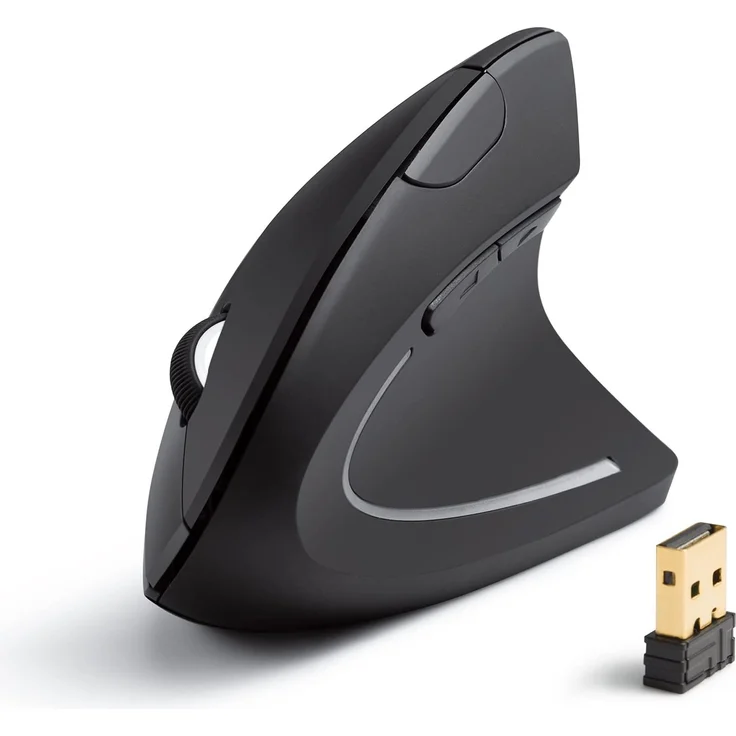 Anker 2.4G Wireless Vertikale Ergonomische Optische Maus Vertical Ergonomic Optical Mouse Kabellos für Windows und Mac OS, USB, 800/1200/1600 DPI, 5 Tasten – Bild 1