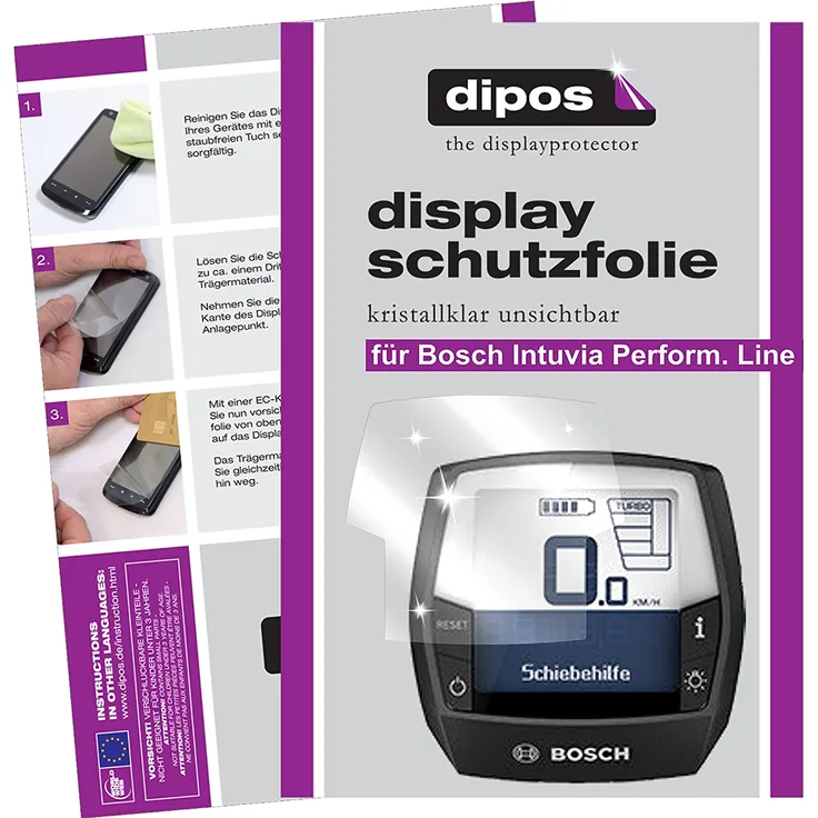 dipos I 3X Schutzfolie klar kompatibel mit Bosch Intuvia Performance Line Folie Displayschutzfolie
