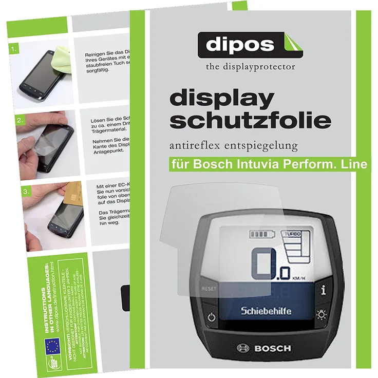 dipos I 3X Schutzfolie matt kompatibel mit Bosch Intuvia Performance Line Folie Displayschutzfolie