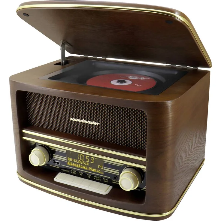 SOUNDMASTER NR961 Tischradio mit Bluetooth, DAB, DAB+, UKW-RDS, Digitalradio, braun