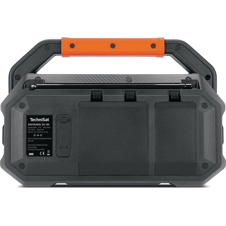TechniSat DIGITRADIO 231 OD Outdoor-Boombox Digitalradio mit Bluetooth, DAB+, UKW-RDS (FM), schwarz