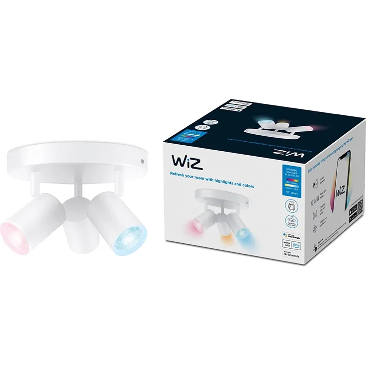 WiZ IMAGEO 3er Spots Deckenleu rund Tunable White&Color Weiß