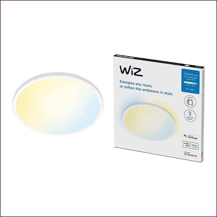 WiZ SuperSlim Deckenleuchte Tunable White 2450lm Weiß