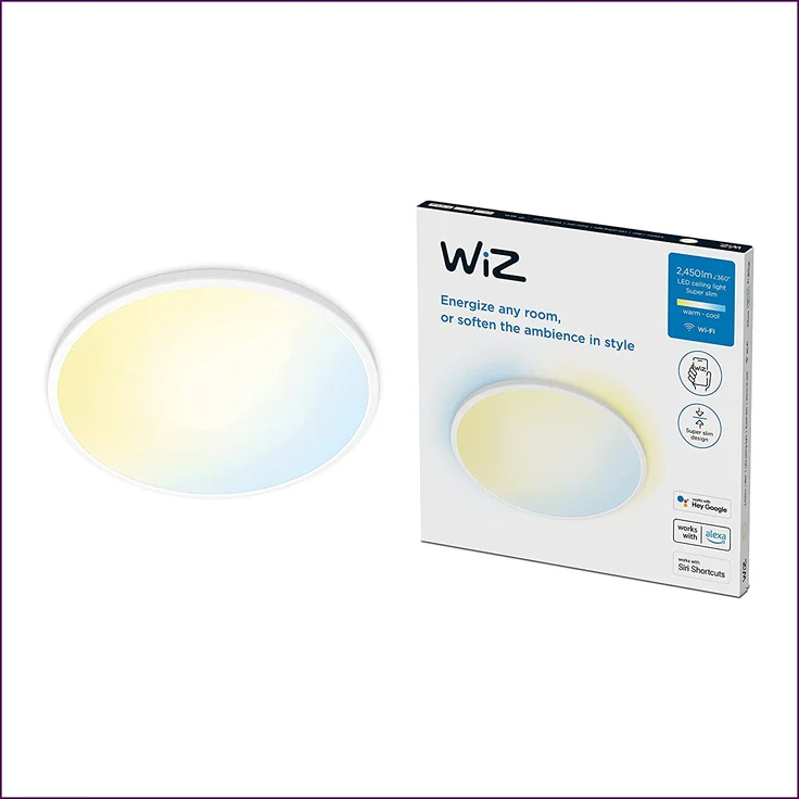 WiZ SuperSlim Deckenleuchte Tunable White 2450lm Weiß