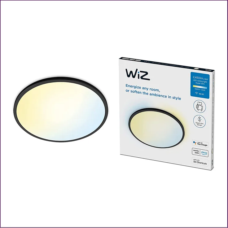 WiZ SuperSlim Deckenleuchte Tunable bk White 2450lm