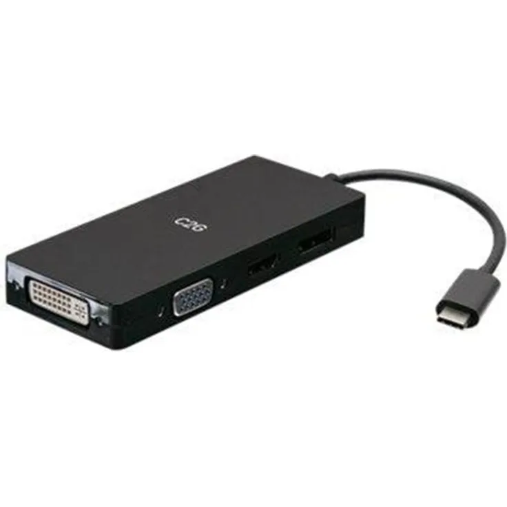 C2G USB C Multiport Adapter mit HDMI DisplayPort DVI & VGA Docking station (C2G54454)