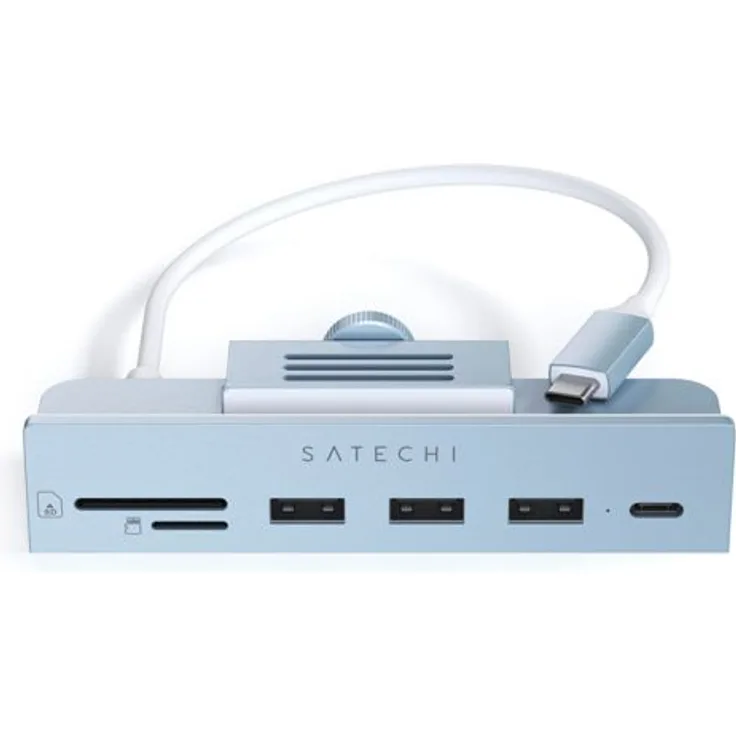 Satechi USB-C Clamp Hub für 24" Apple iMac, blau