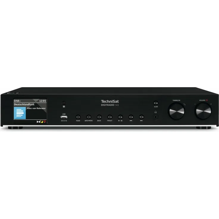 TechniSat Digitradio 143 (V3) Digitalradio mit Bluetooth, WLAN, DAB+, UKW (FM), Internetradio, schwarz