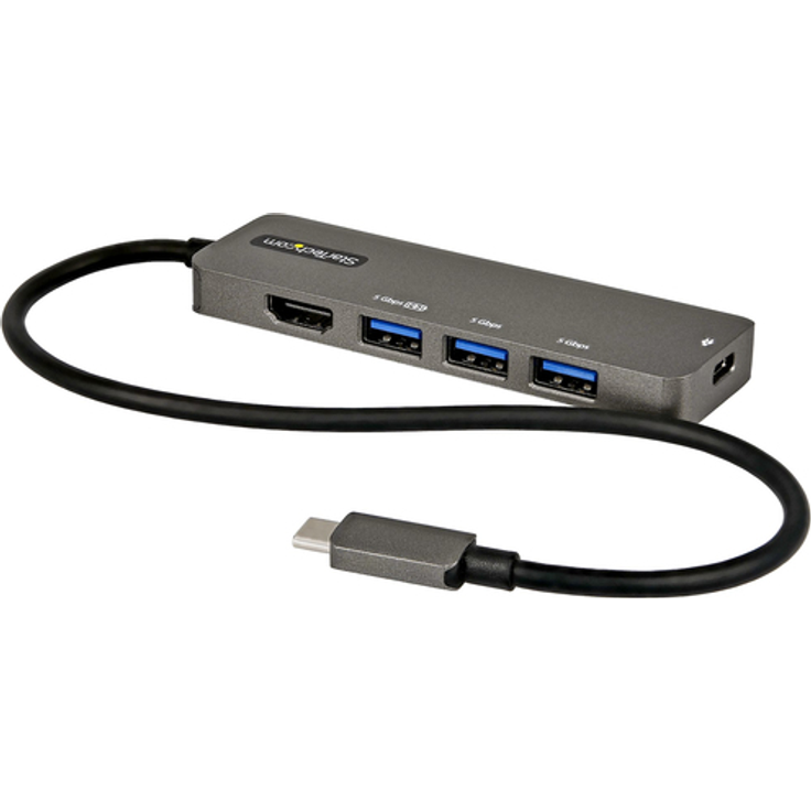 StarTech.com USB-C Multiport Adapter, 5000 Mbit/s, schwarz/grau (DKT30CHPD3)