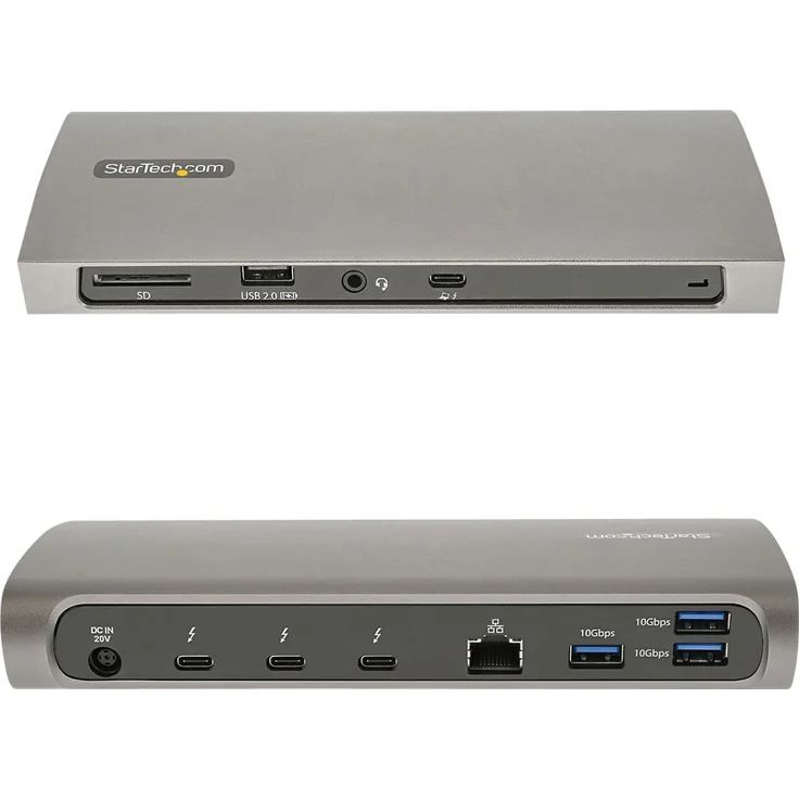 StarTech.com Thunderbolt 4 Dock, 96W Power Delivery, Single 8K-Dual Monitor 4K 60Hz, 3x TB4-USB4 ports, 4x USB-A, SD, GbE, Thunderbolt 4 Docking Station für Windows or TB3 MacBook, 0,8m, Thunderbolt 4, 3 x Thunderbolt (TB4CDOCKUE) – Bild 5