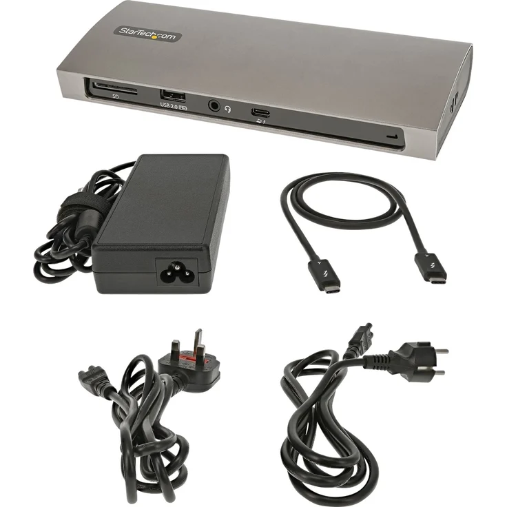 StarTech.com Thunderbolt 4 Dock, 96W Power Delivery, Single 8K-Dual Monitor 4K 60Hz, 3x TB4-USB4 ports, 4x USB-A, SD, GbE, Thunderbolt 4 Docking Station für Windows or TB3 MacBook, 0,8m, Thunderbolt 4, 3 x Thunderbolt (TB4CDOCKUE) – Bild 3
