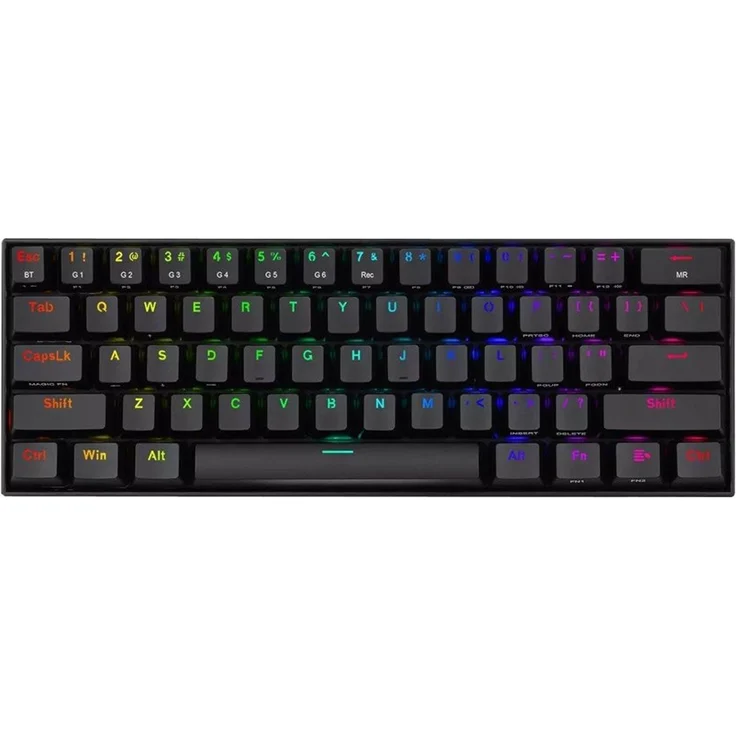 REDRAGON Draconic K530RGB, Gaming-Tastatur, Bluetooth, USB, QWERTY, TKL (ohne Numpad), mechanisch, schwarz (K530RGB)