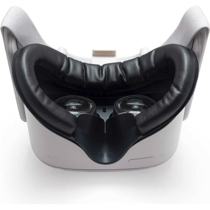 VR Cover Gesichtsschnittstelle und Schaumstoffersatz für Oculus Quest 2, Dunkelgrau/Schwarz